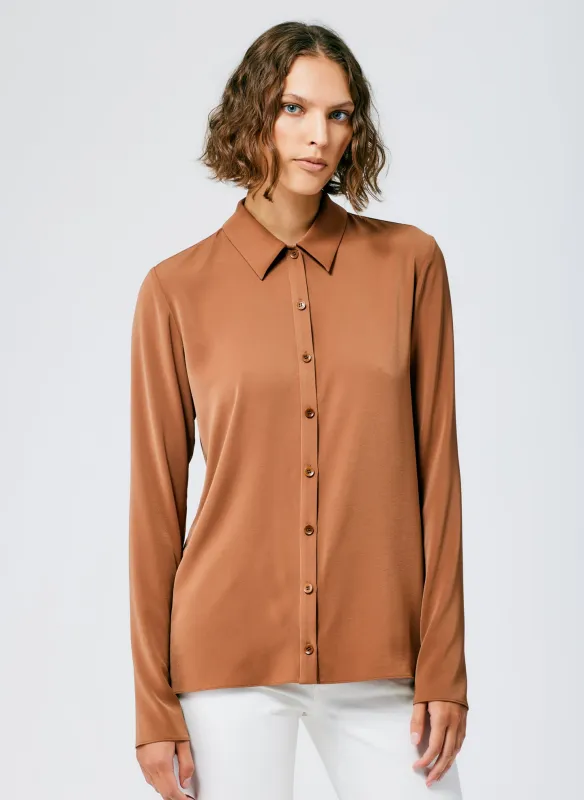 Soft Drape Slim Shirt sold by Tibi