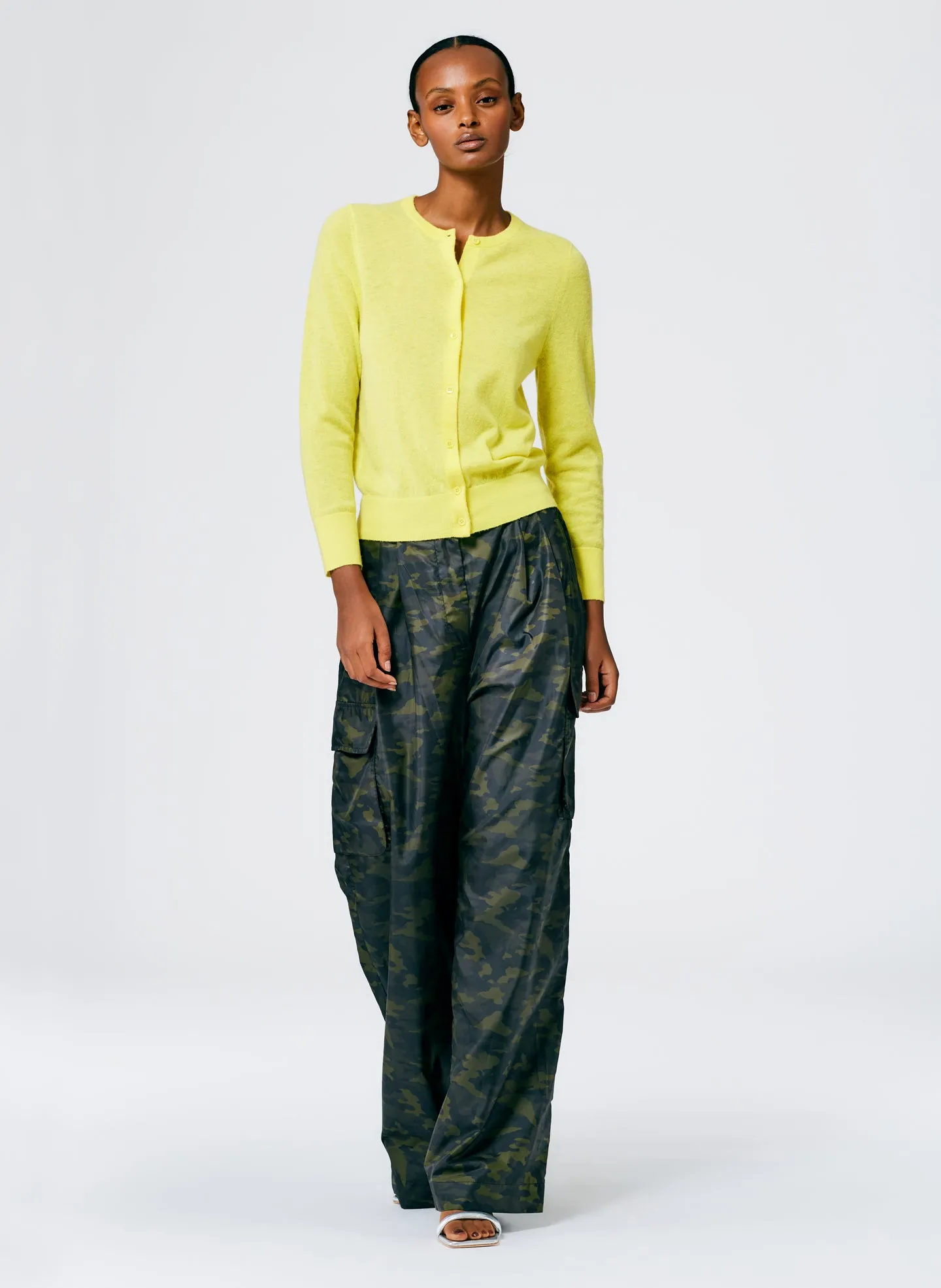 Skinlike Mercerized Wool Shrunken Cardigan sold by Tibi product image thumbnail 3