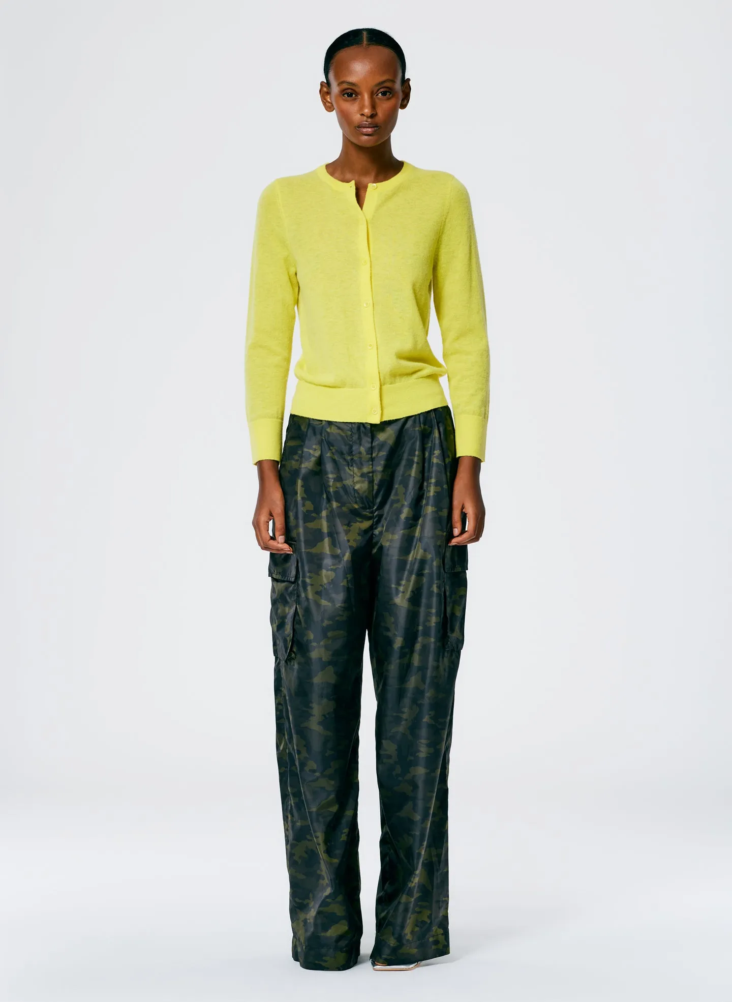 Skinlike Mercerized Wool Shrunken Cardigan sold by Tibi product image thumbnail 4