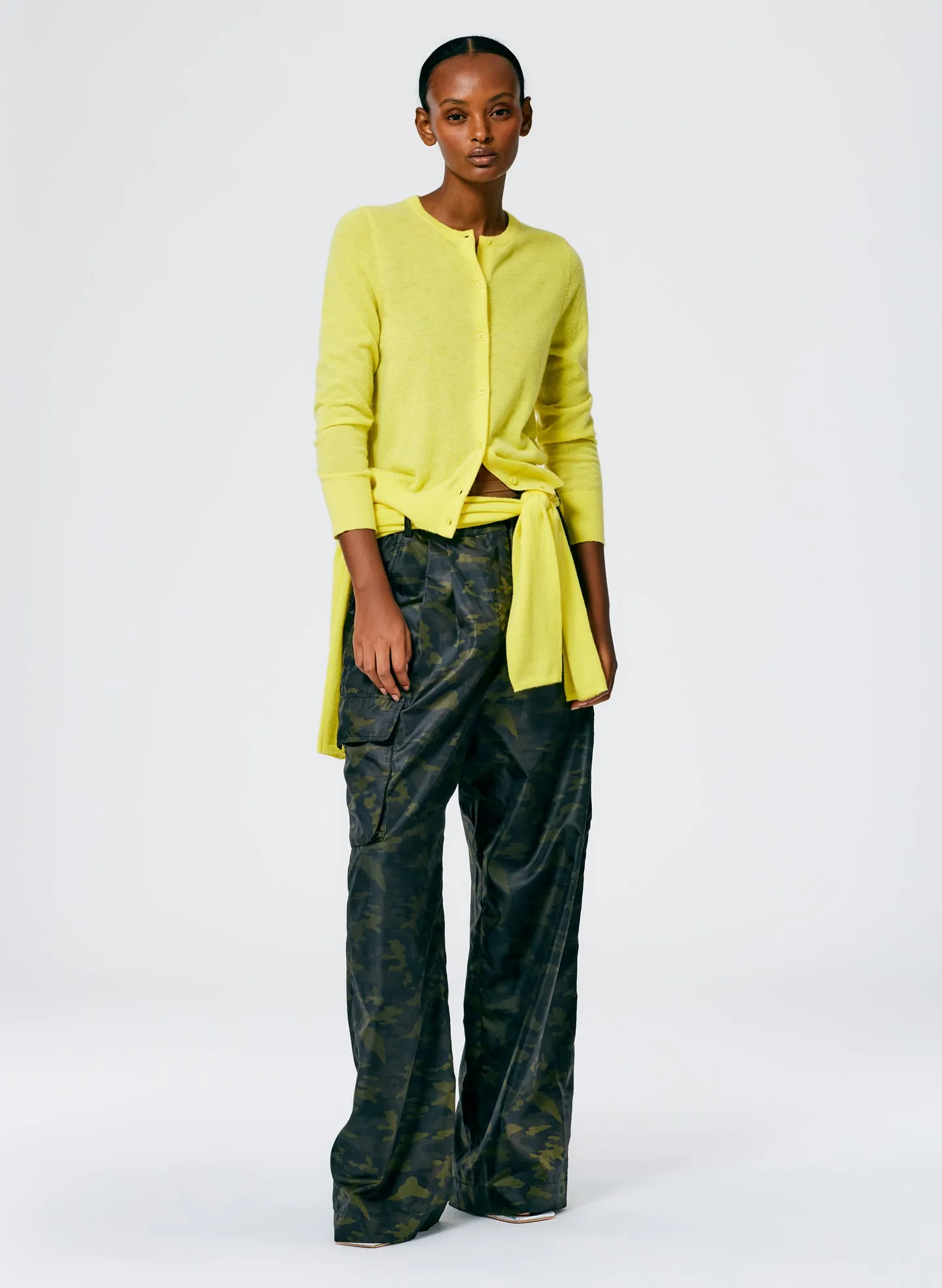 Skinlike Mercerized Wool Shrunken Cardigan sold by Tibi product image thumbnail 2