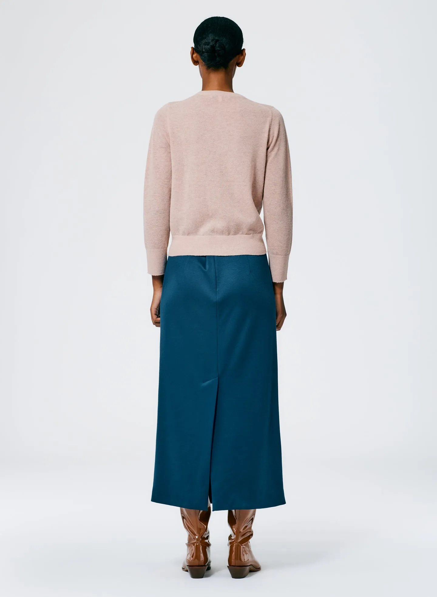 Skinlike Mercerized Wool Shrunken Cardigan sold by Tibi product image thumbnail 5