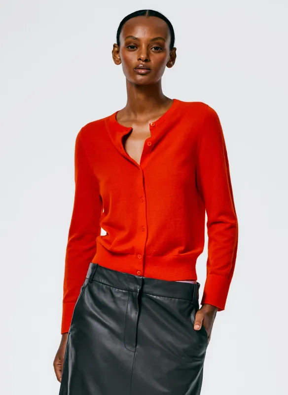 Skinlike Mercerized Wool Shrunken Cardigan sold by Tibi