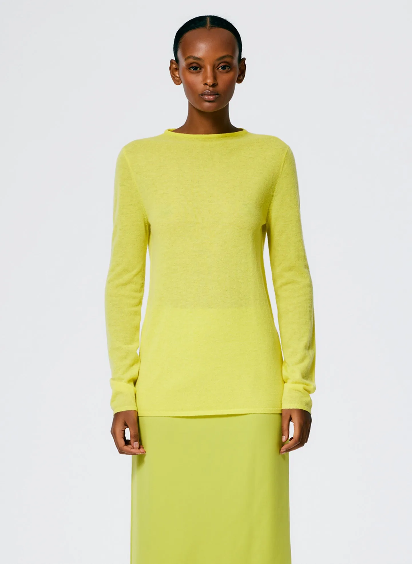 Skinlike Mercerized Wool Soft Sheer Pullover sold by Tibi product image thumbnail 3