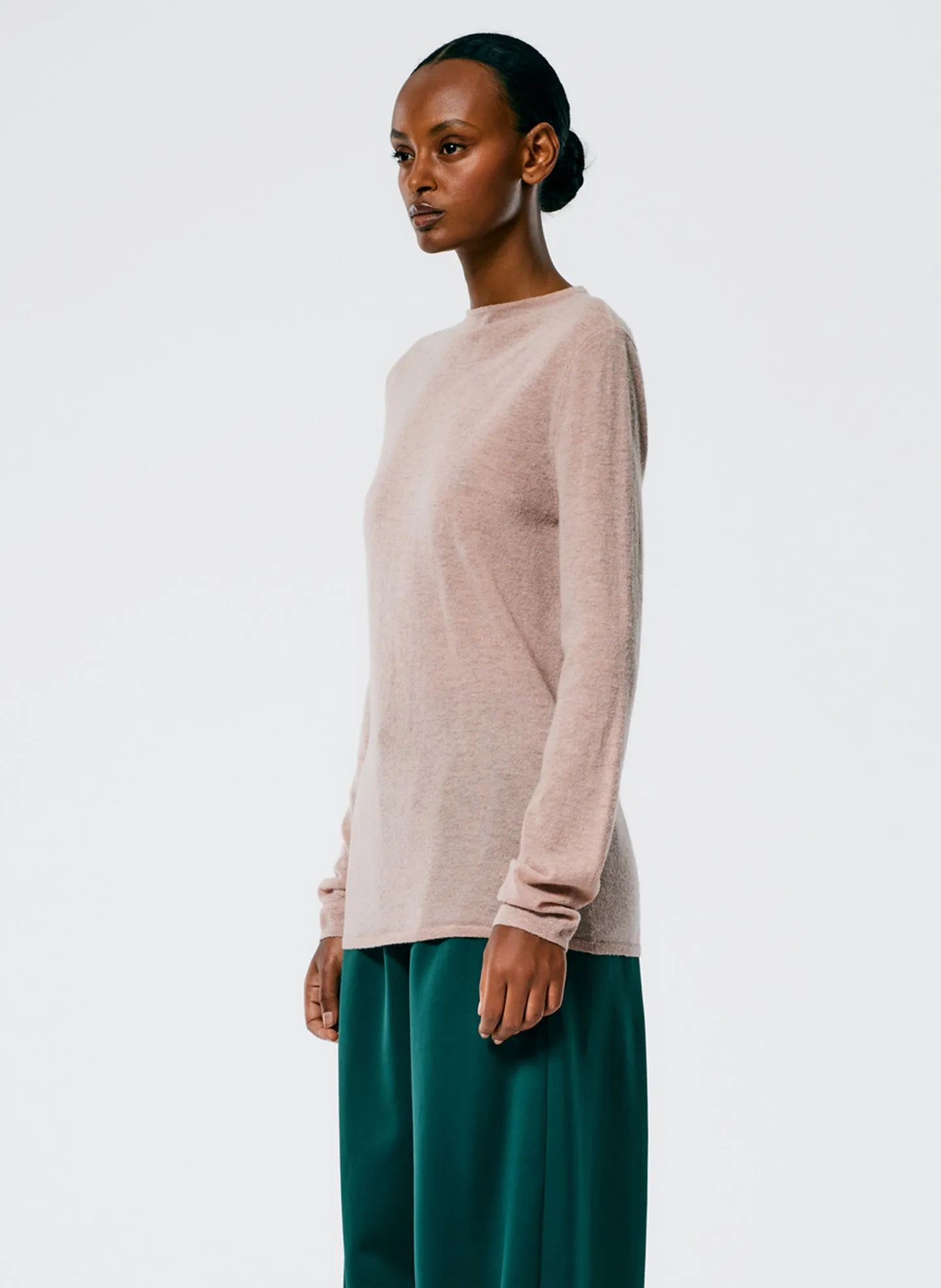 Skinlike Mercerized Wool Soft Sheer Pullover sold by Tibi product image thumbnail 3