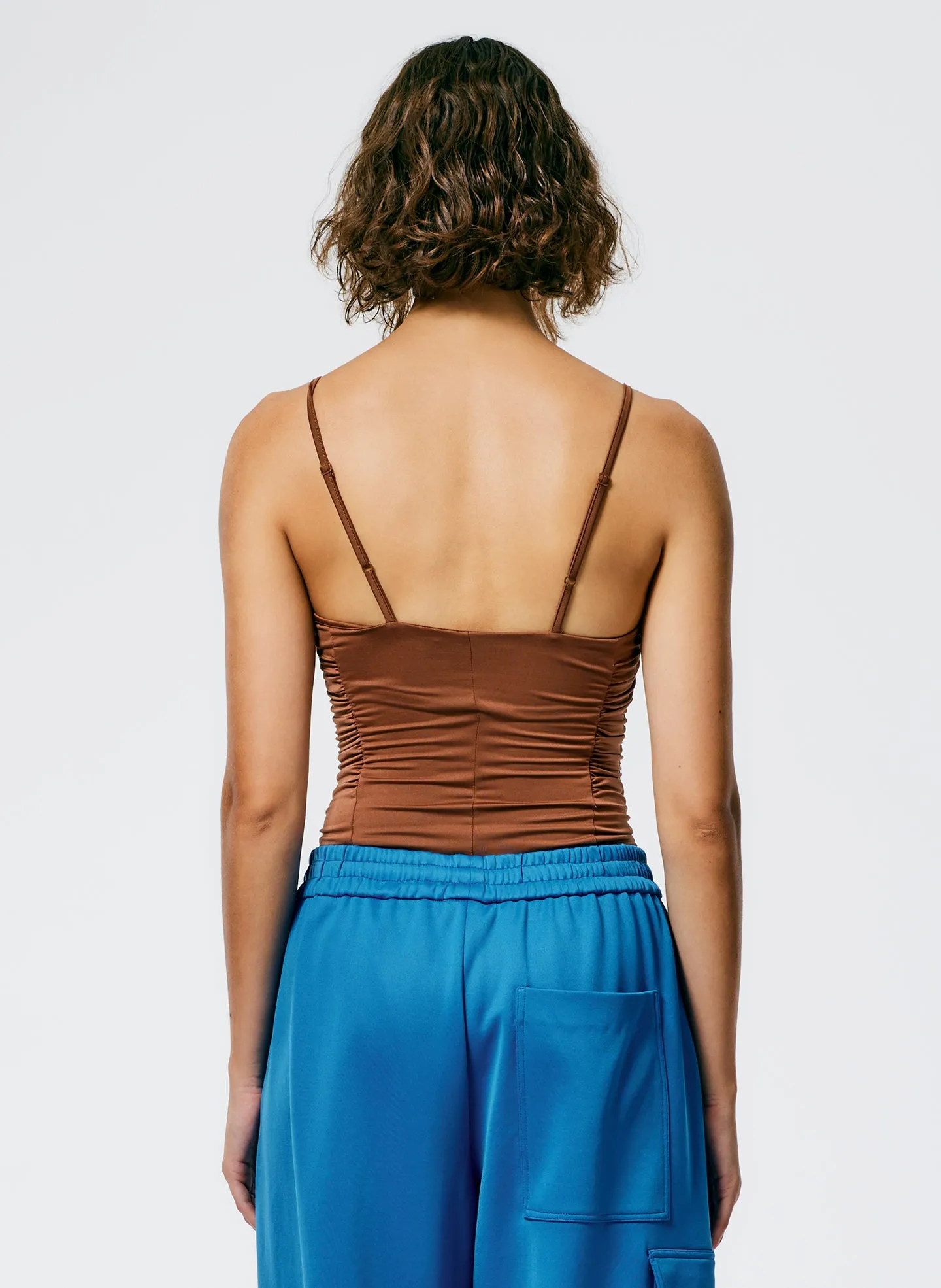 Stretch Shirred Bodysuit sold by Tibi product image thumbnail 4