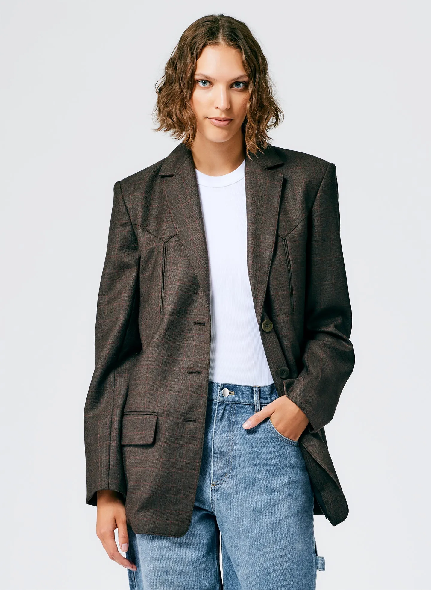 Reed Suiting Western Blazer sold by Tibi product image thumbnail 5