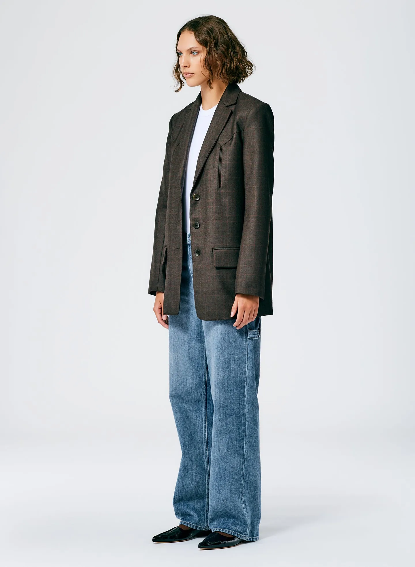 Reed Suiting Western Blazer sold by Tibi product image thumbnail 3