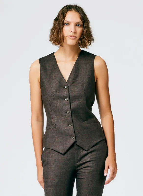 Reed Suiting Wool Vest made by Tibi