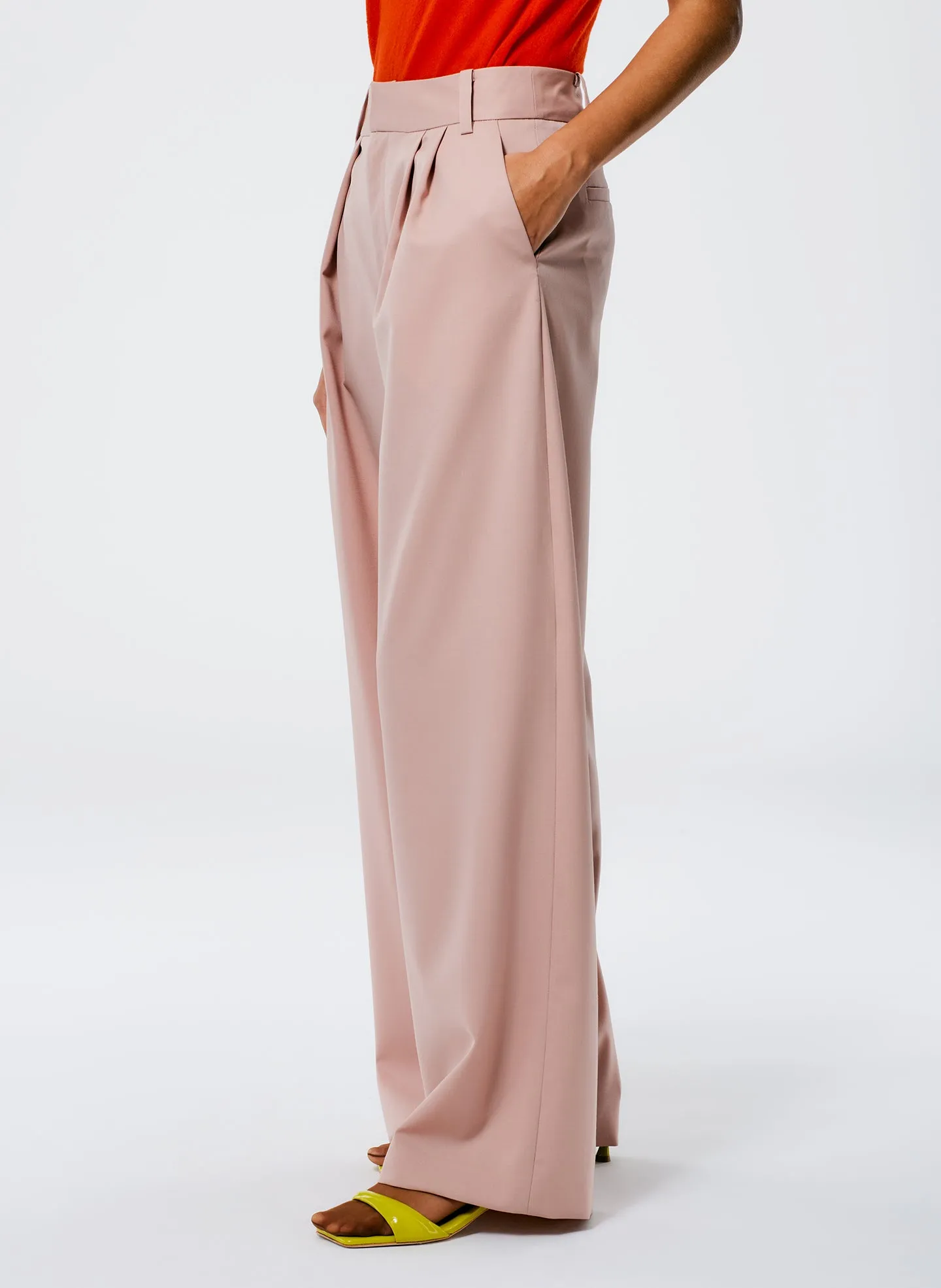 Cassius Suiting Asymmetrical Pleat Stella Pant sold by Tibi product image thumbnail 5