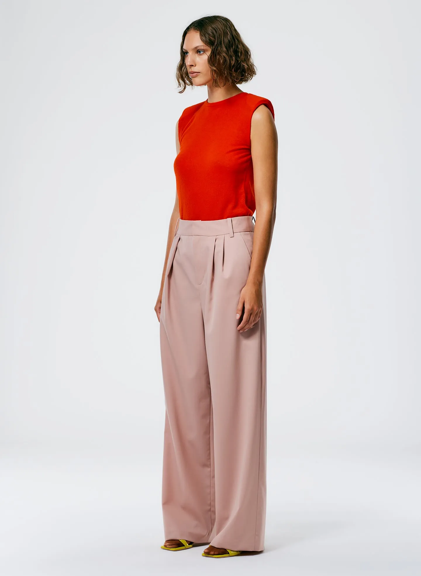 Cassius Suiting Asymmetrical Pleat Stella Pant sold by Tibi product image thumbnail 3