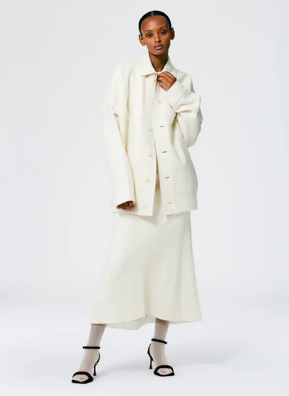 Boiled Wool Oversized Western Shirt Jacket made by Tibi