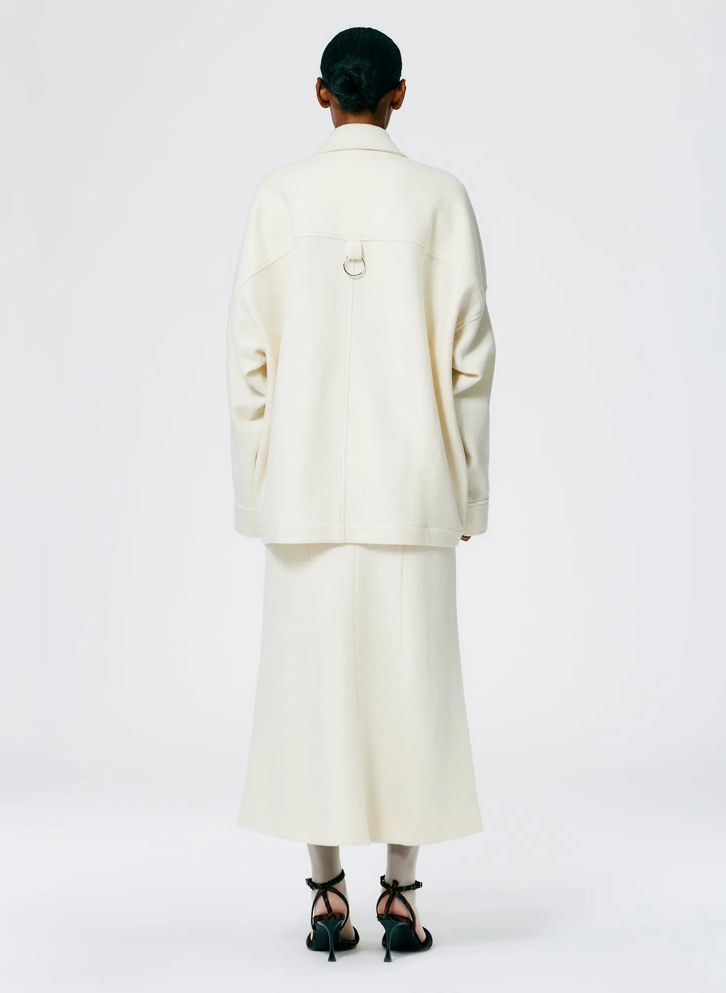 Boiled Wool Oversized Western Shirt Jacket sold by Tibi product image thumbnail 4