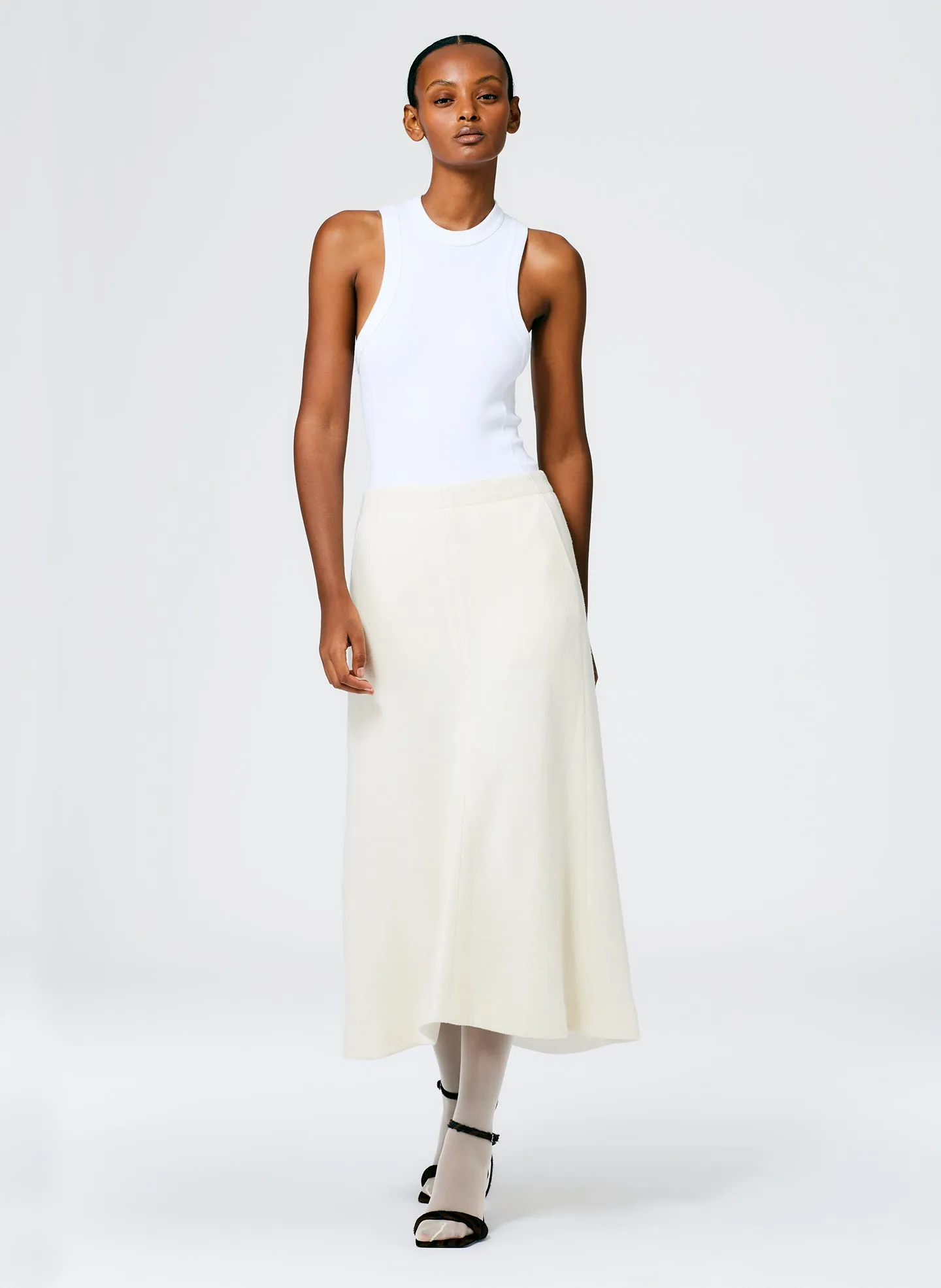 Boiled Wool Sculpted Skirt sold by Tibi