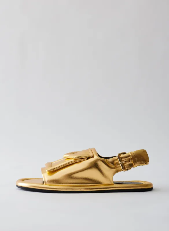 Metallic Slingback Beryen Sandal made by Tibi