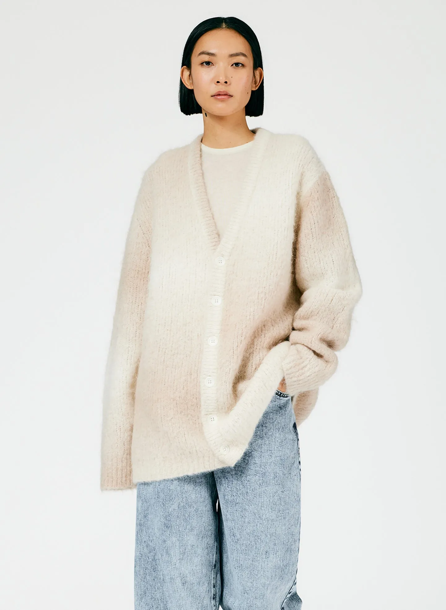 Ombre Superfine Alpaca Grandpa Cardigan sold by Tibi