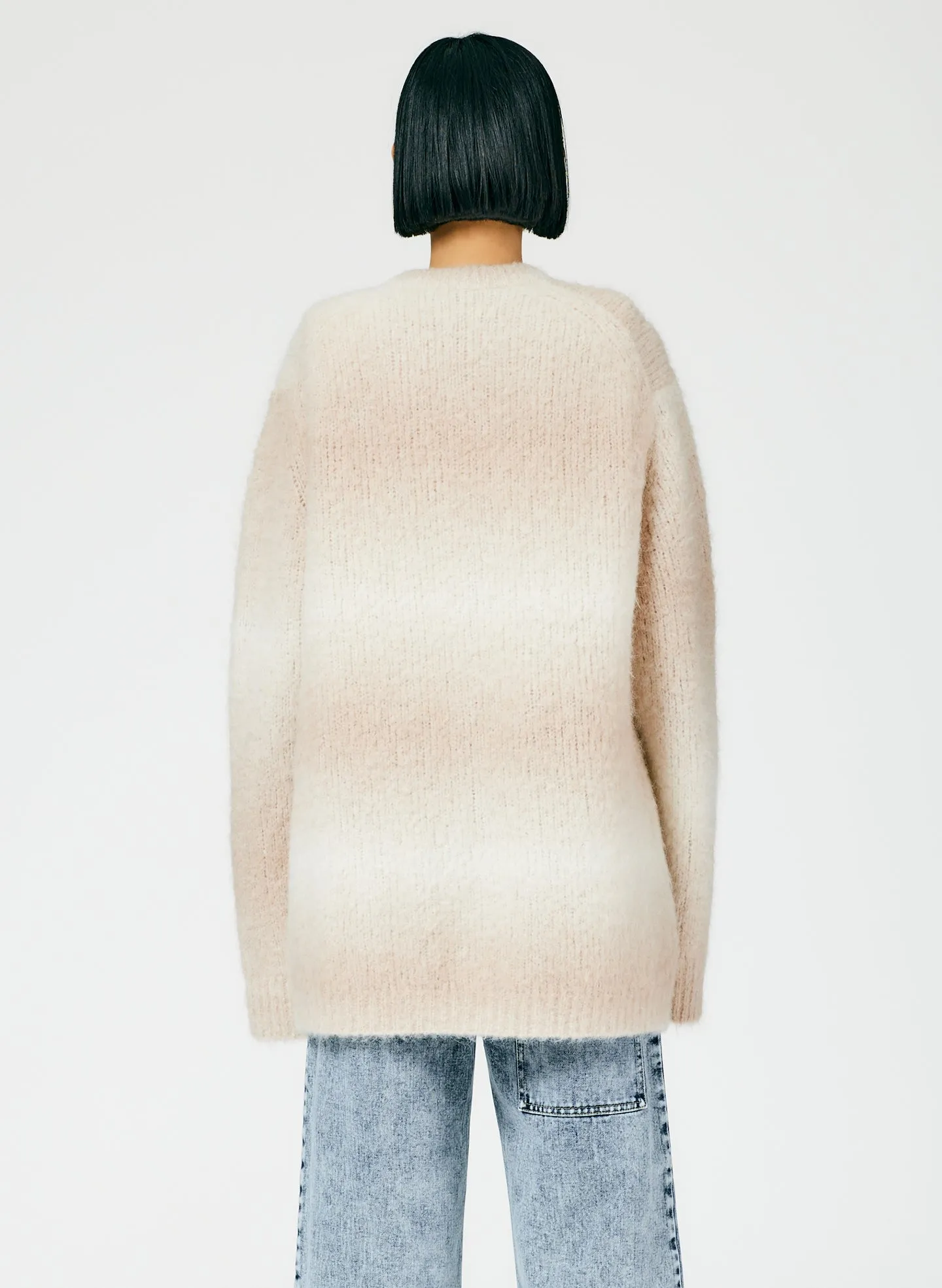 Ombre Superfine Alpaca Grandpa Cardigan sold by Tibi product image thumbnail 5