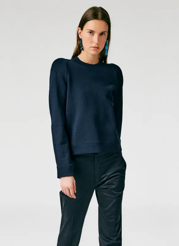 Sculpted Shoulder Sweatshirt made by Tibi