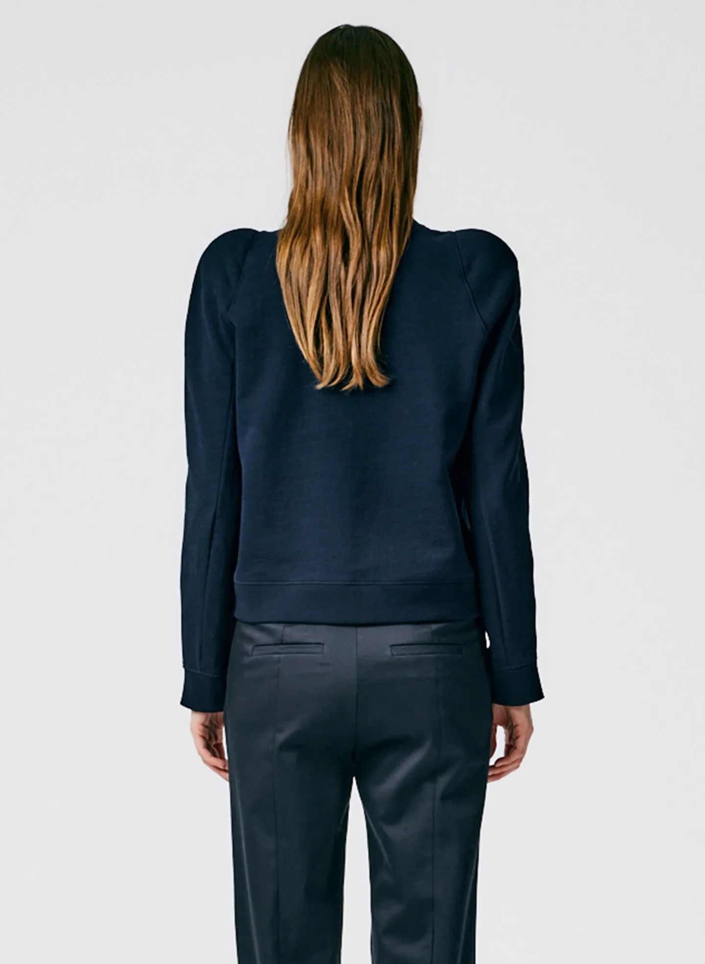 Sculpted Shoulder Sweatshirt sold by Tibi product image thumbnail 4