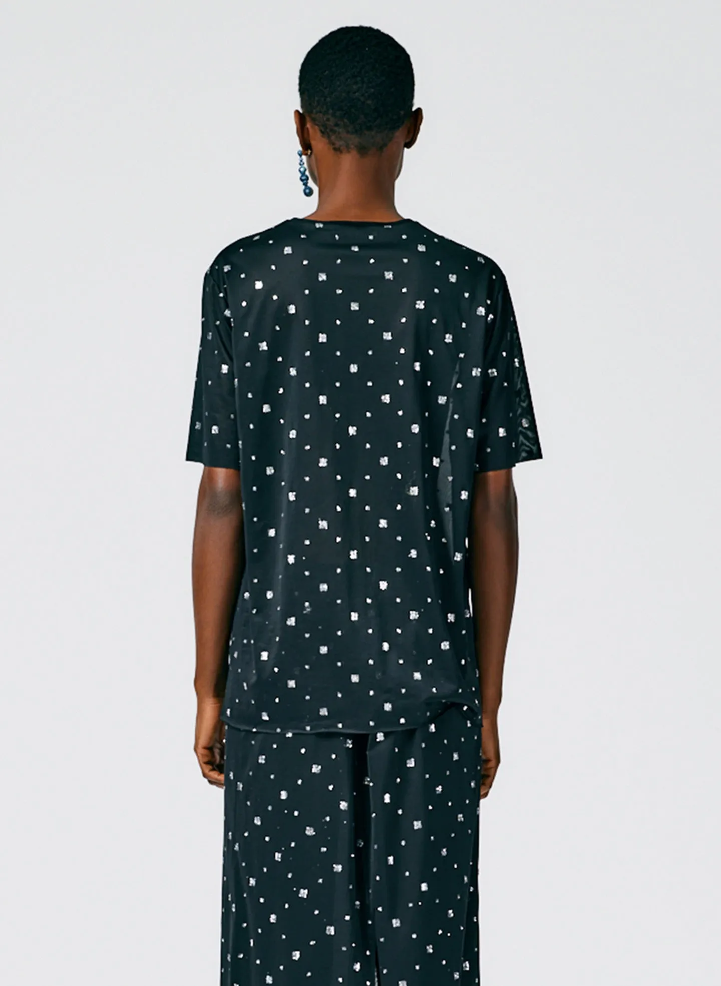 Sheer Metallic Speckle Easy T-Shirt sold by Tibi product image thumbnail 4