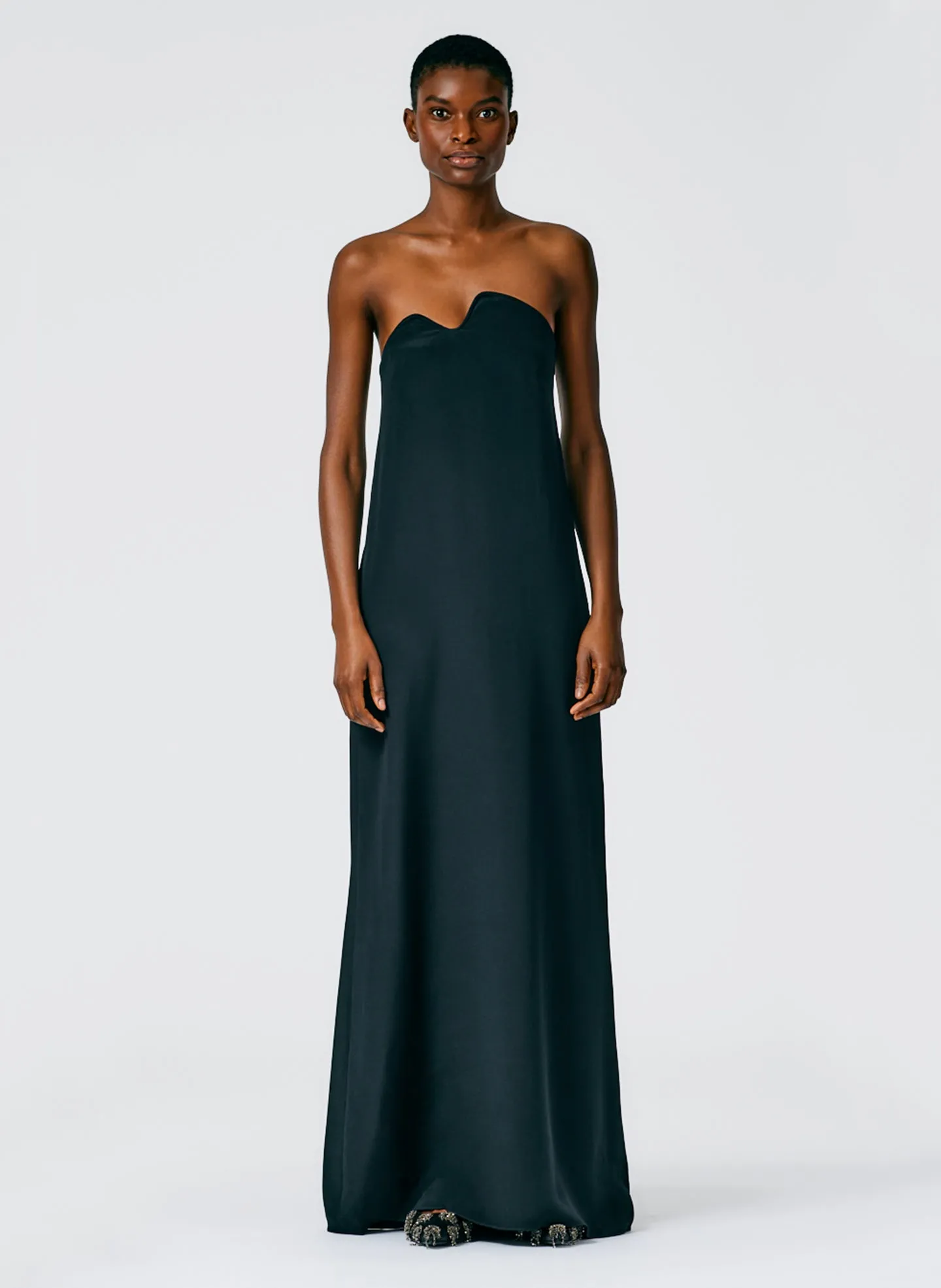 4-Ply Silk Squiggly Strapless Dress sold by Tibi product image thumbnail 2