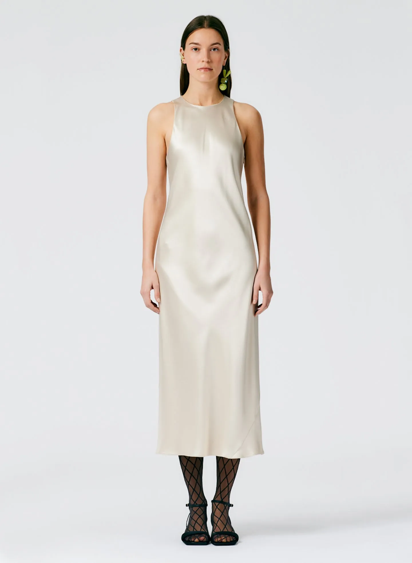Heavy Satin Midi Bias Dress sold by Tibi product image thumbnail 2