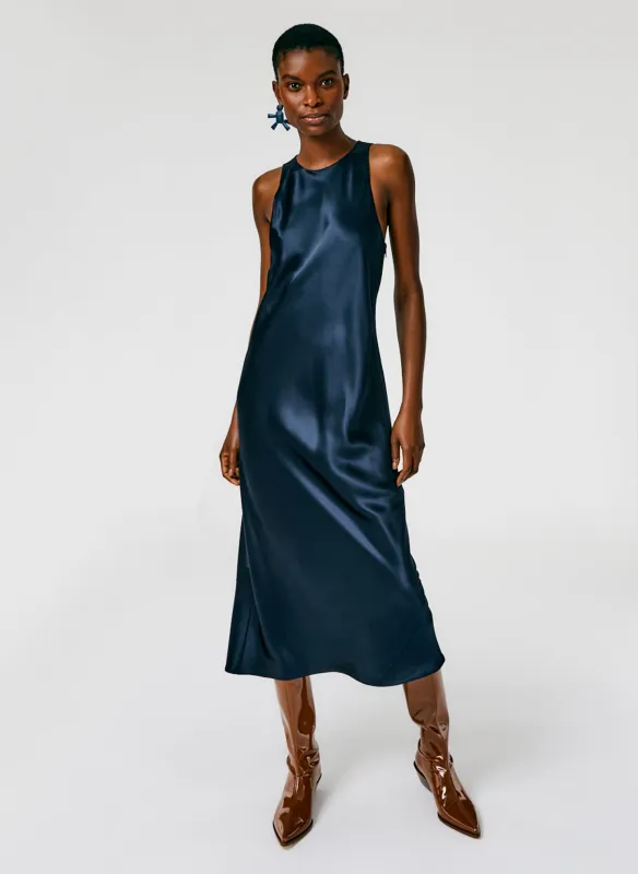 Heavy Satin Midi Bias Dress sold by Tibi