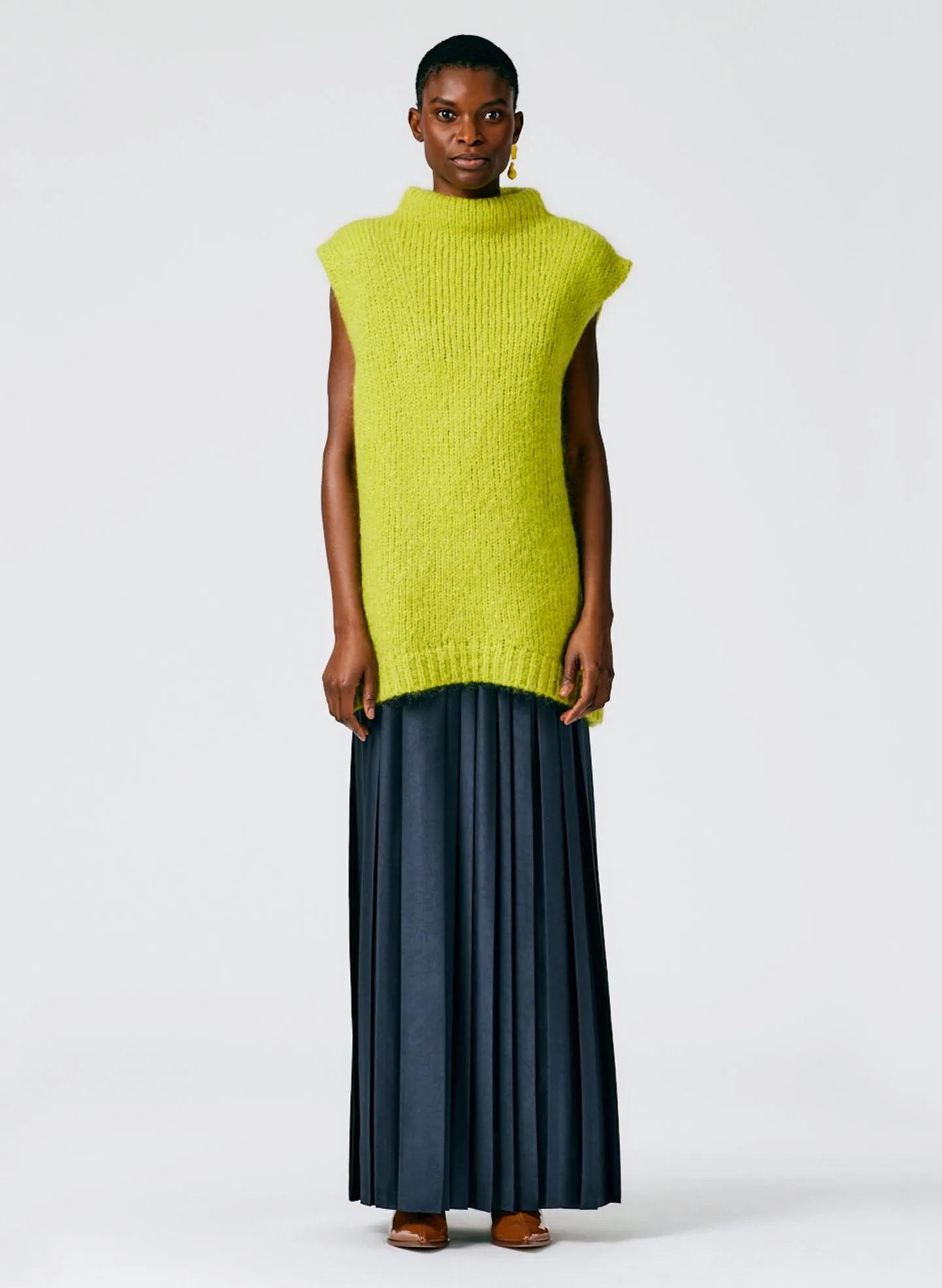 Feather Weight Pleated Pull On Maxi Skirt sold by Tibi product image thumbnail 2