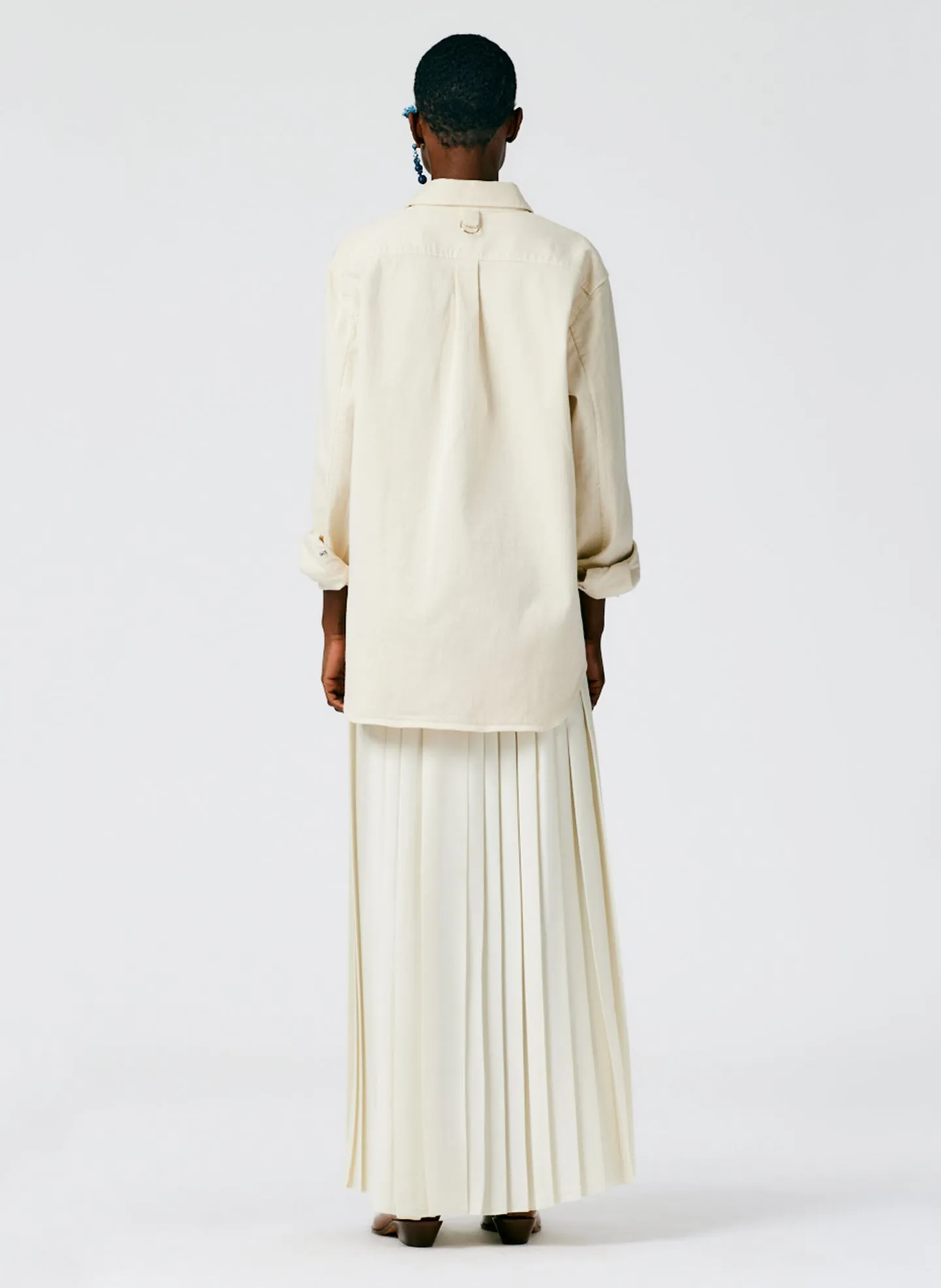 Feather Weight Pleated Pull On Maxi Skirt sold by Tibi product image thumbnail 4