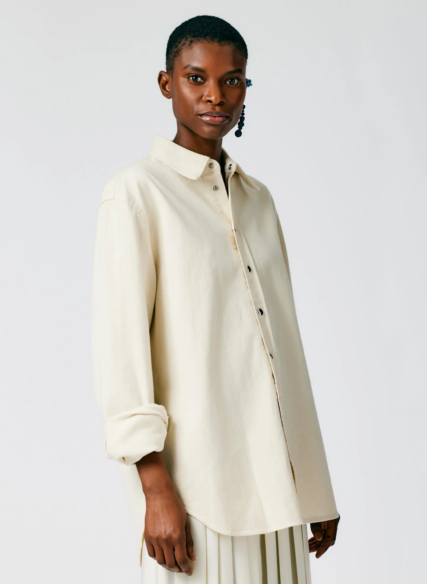 Feather Weight Pleated Pull On Maxi Skirt sold by Tibi product image thumbnail 5