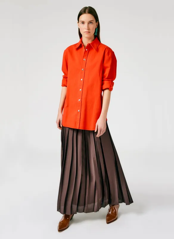 Feather Weight Pleated Pull On Maxi Skirt sold by Tibi