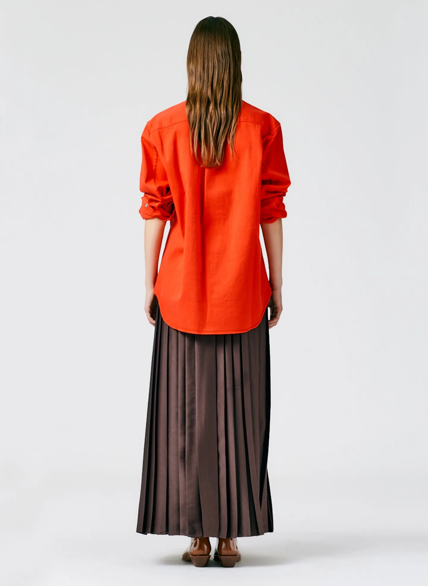 Feather Weight Pleated Pull On Maxi Skirt sold by Tibi product image thumbnail 4