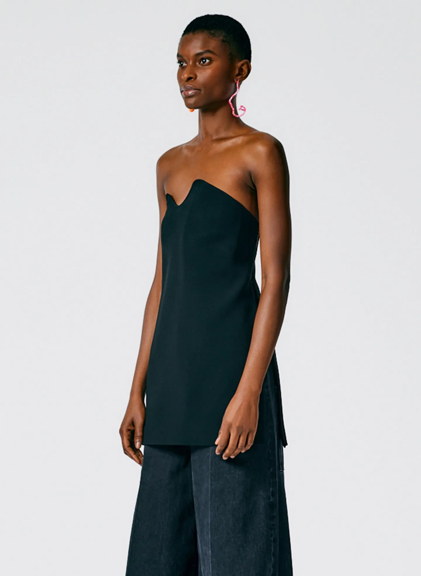 Fluid Drape Squiggly Strapless Tunic Top sold by Tibi product image thumbnail 3
