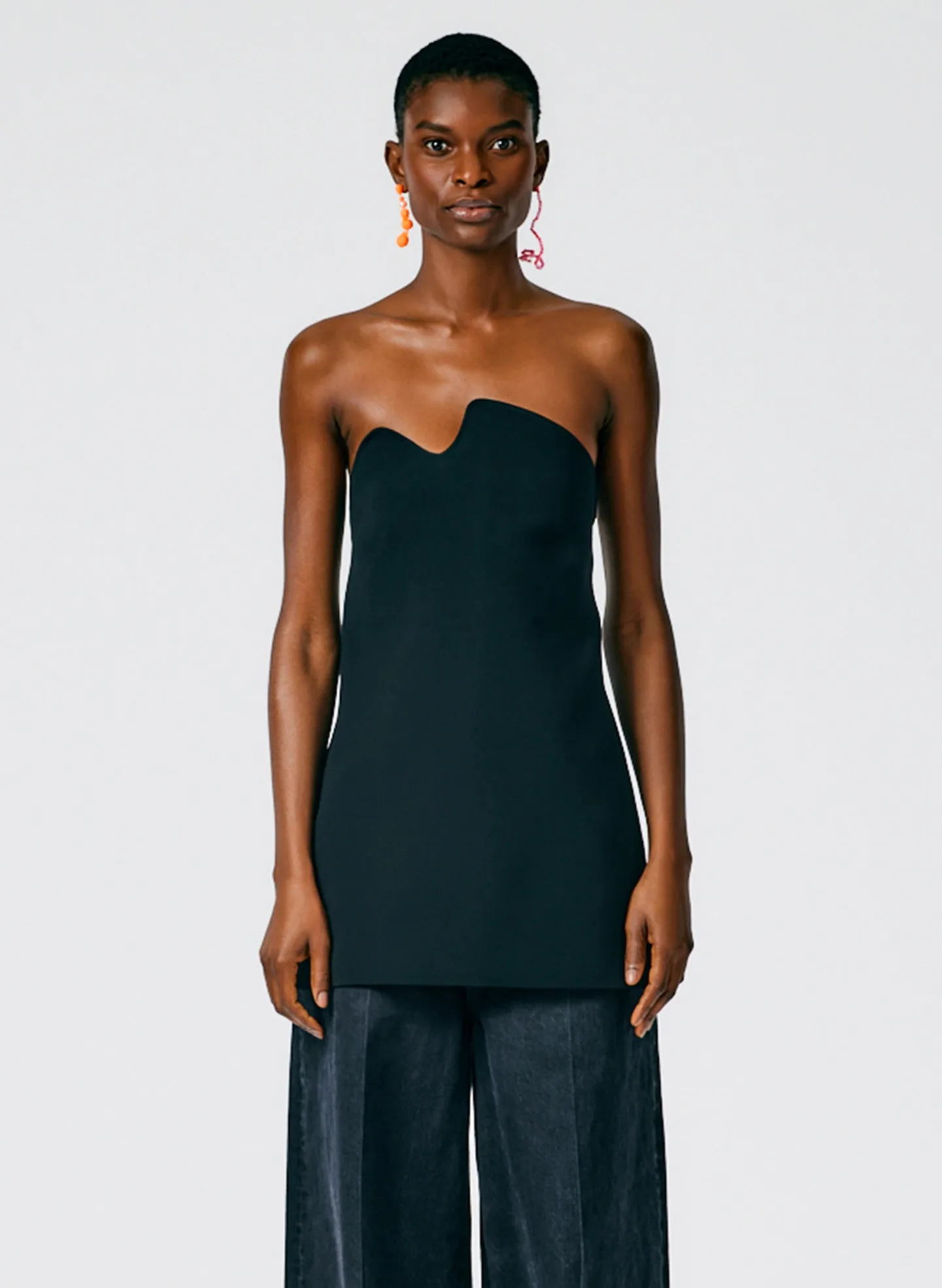 Fluid Drape Squiggly Strapless Tunic Top sold by Tibi product image thumbnail 2