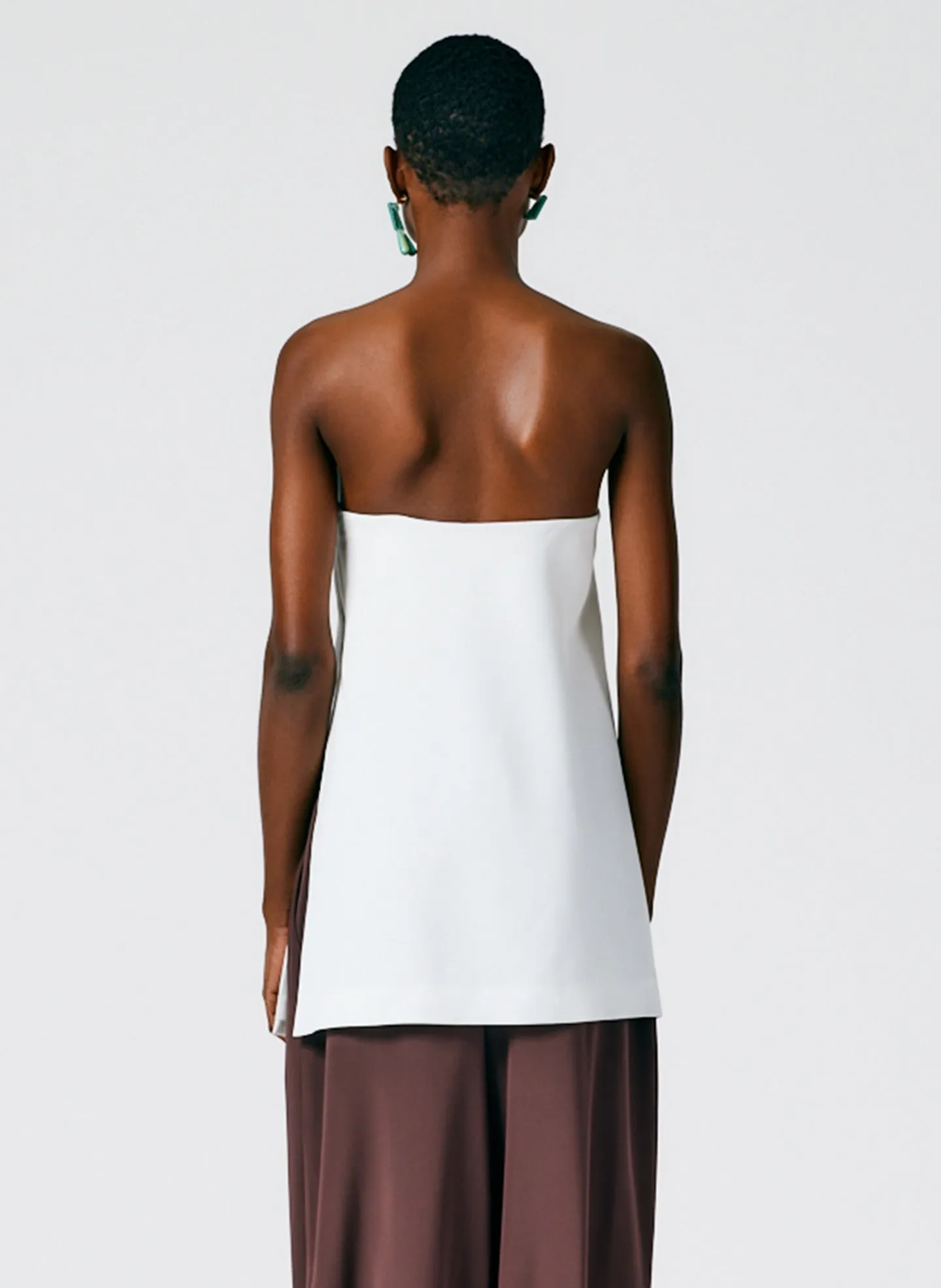 Fluid Drape Squiggly Strapless Tunic Top sold by Tibi product image thumbnail 4