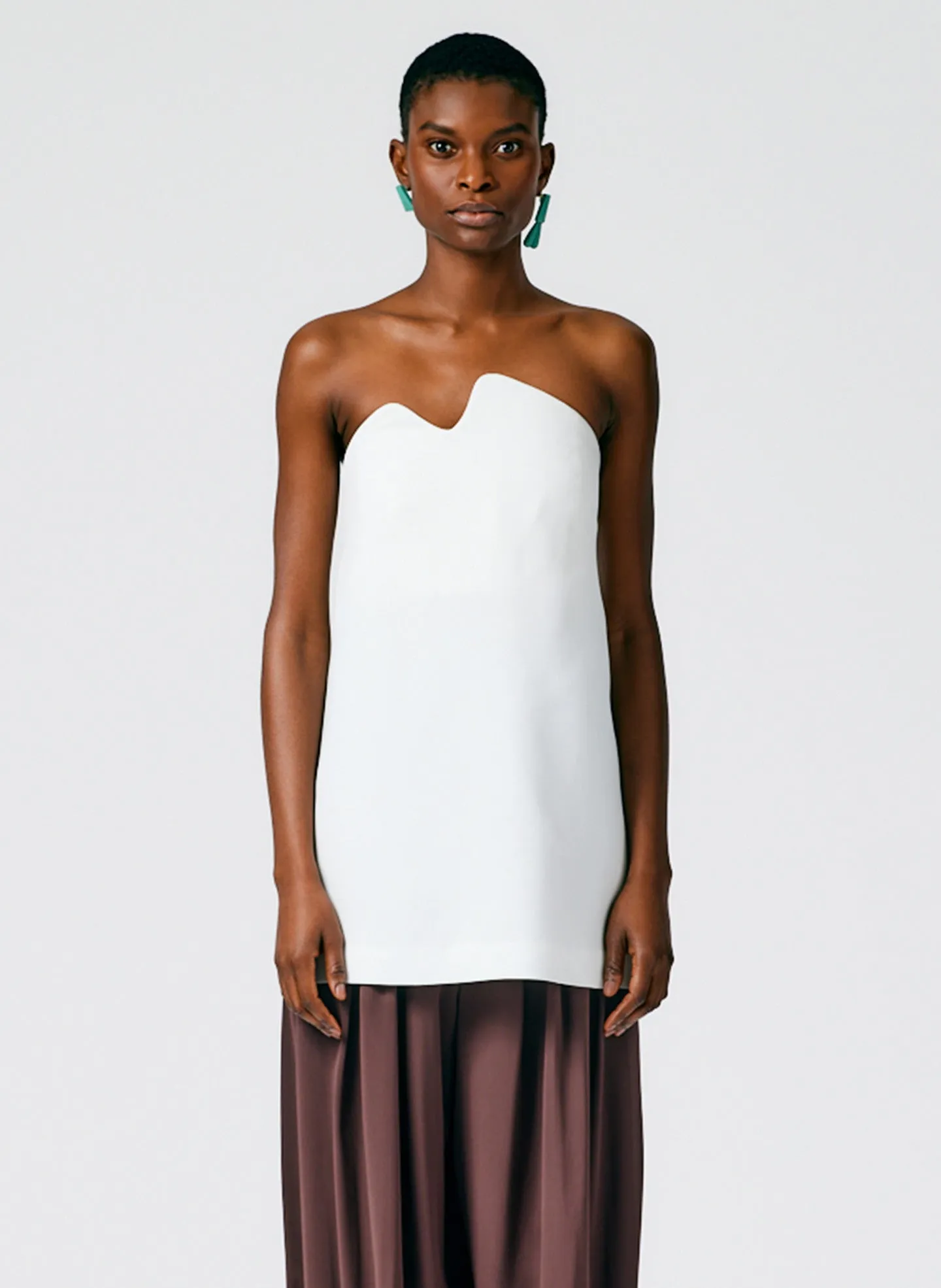 Fluid Drape Squiggly Strapless Tunic Top sold by Tibi product image thumbnail 2