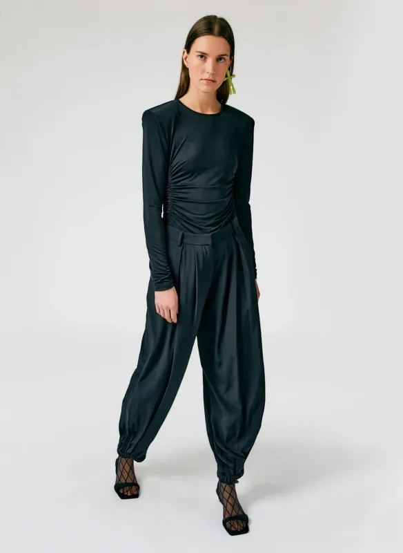 Eco Silk Pleated Balloon Pant - Long sold by Tibi