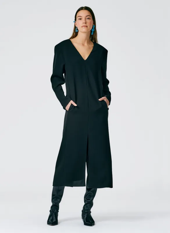 Fluid Drape V-Neck Dress made by Tibi