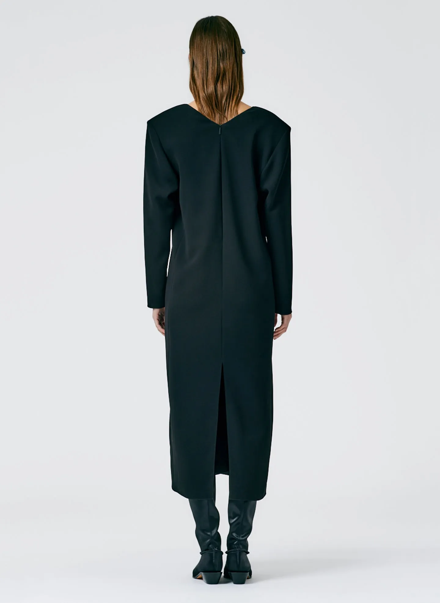 Fluid Drape V-Neck Dress sold by Tibi product image thumbnail 4