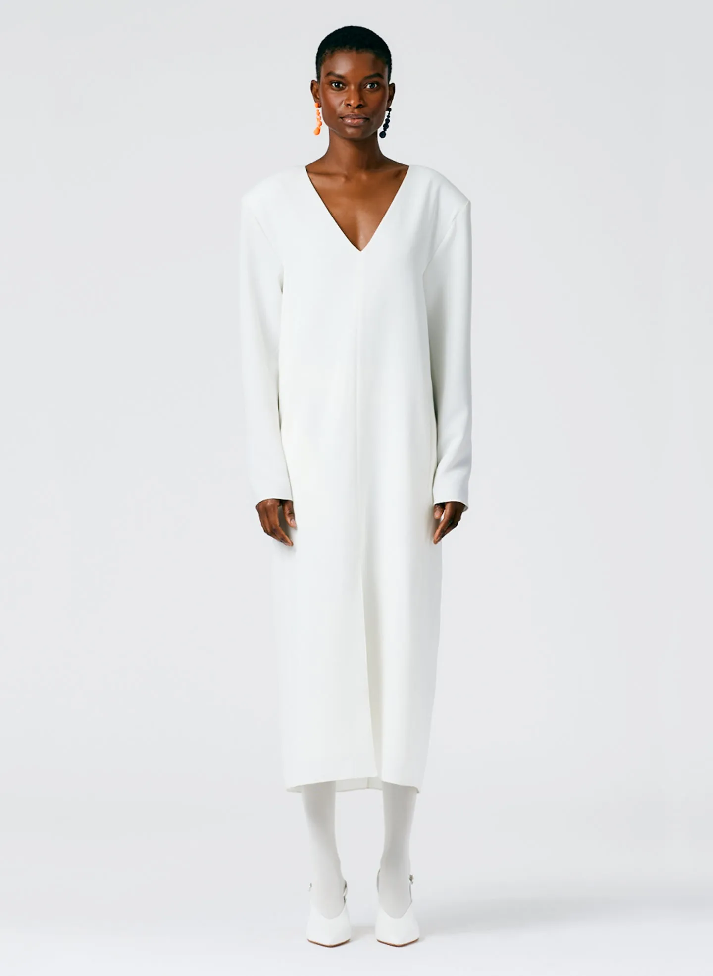 Fluid Drape V-Neck Dress sold by Tibi product image thumbnail 2