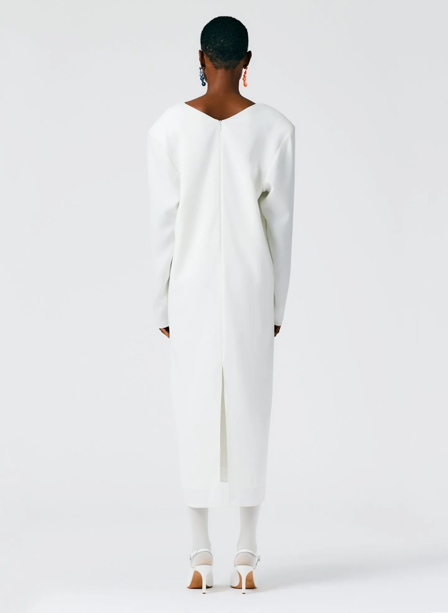 Fluid Drape V-Neck Dress sold by Tibi product image thumbnail 4