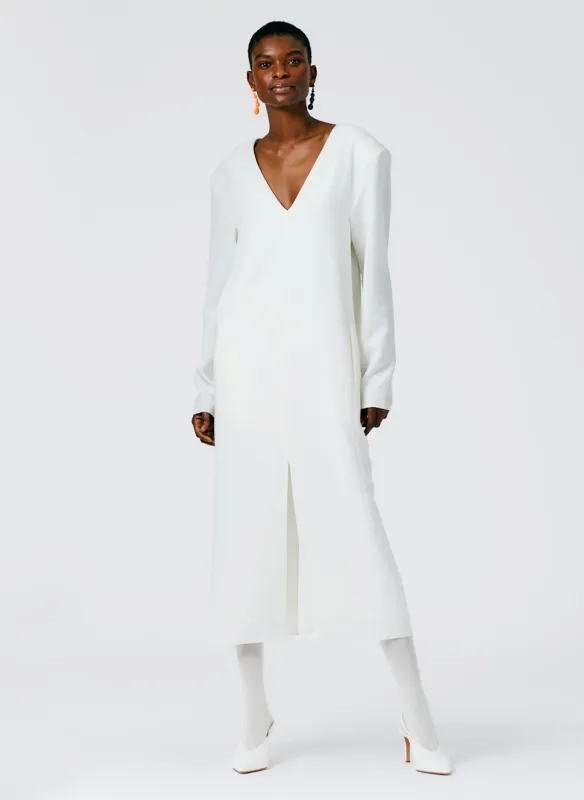 Fluid Drape V-Neck Dress made by Tibi