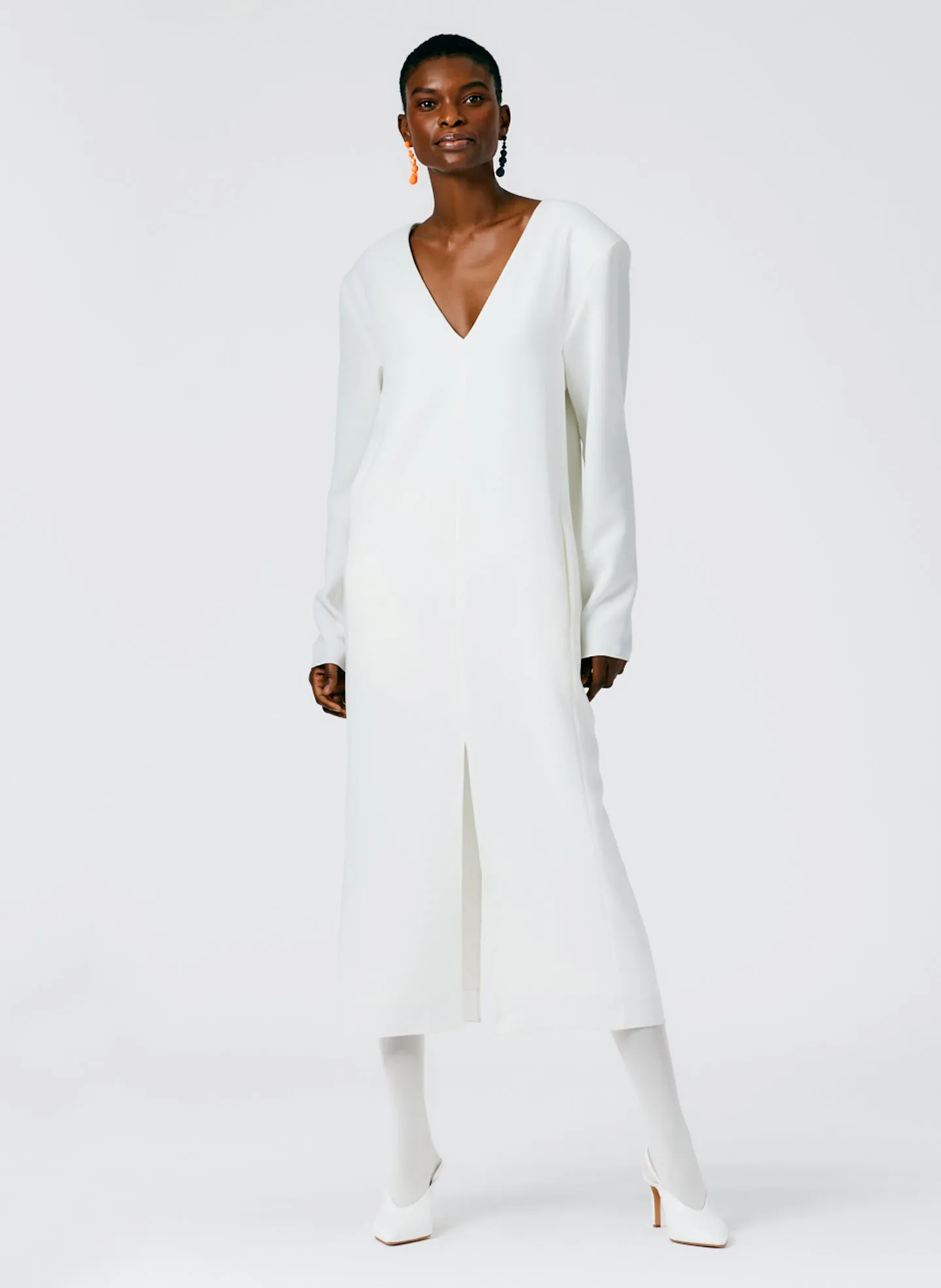 Fluid Drape V-Neck Dress sold by Tibi