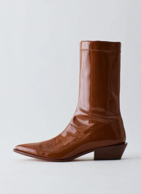 Patent Leo Low Boot made by Tibi