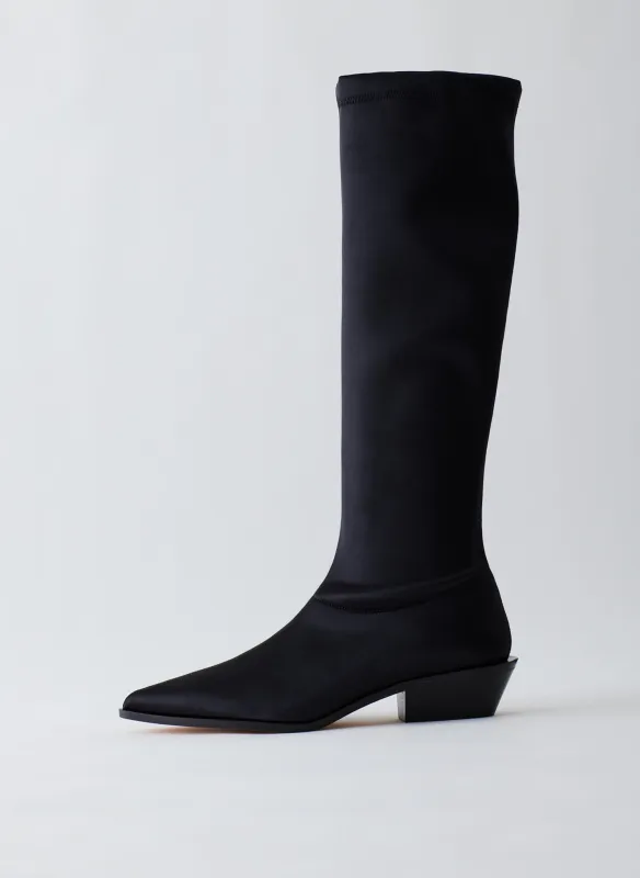 Satin Stretch Bronson Boot - Narrow Calf made by Tibi