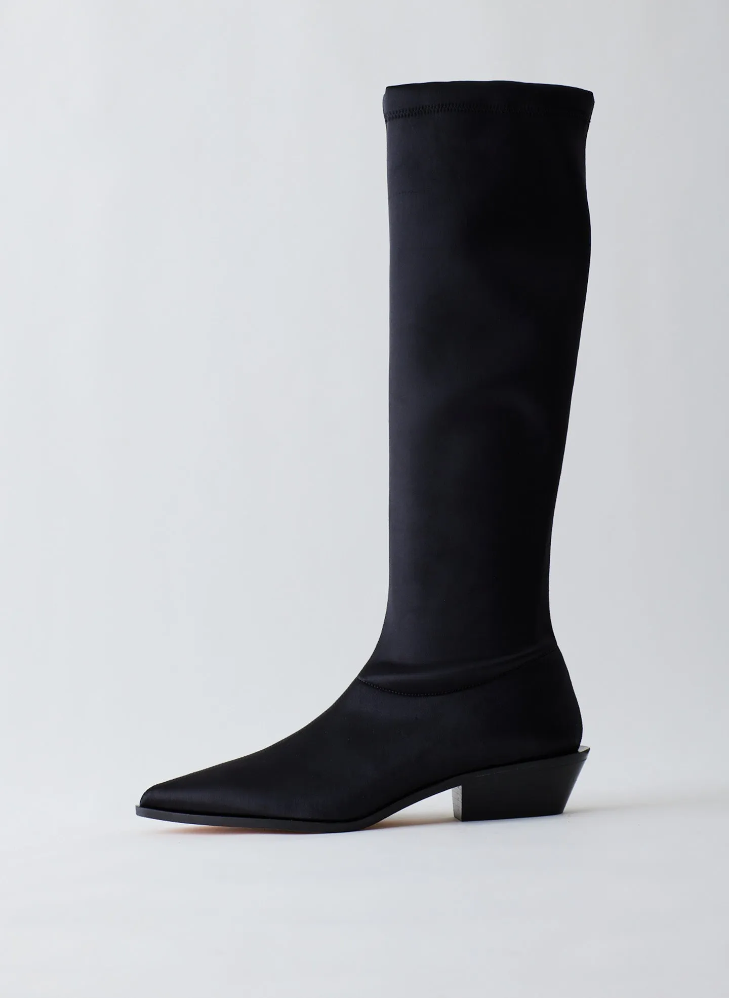 Satin Stretch Bronson Boot - Narrow Calf sold by Tibi