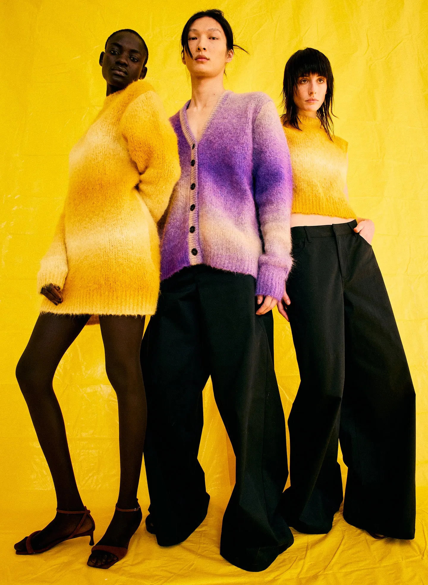 Ombre Superfine Alpaca Funnel Neck Pullover sold by Tibi product image thumbnail 2