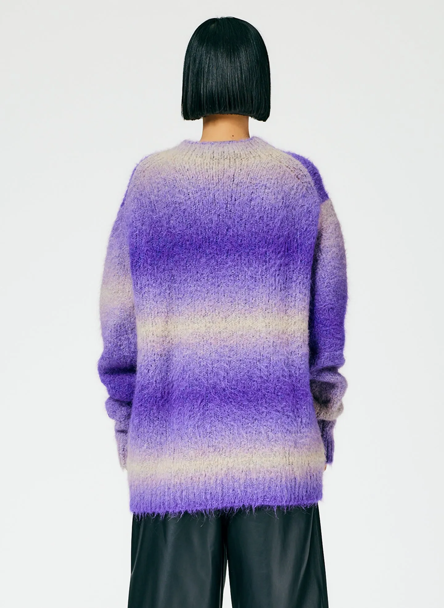 Ombre Superfine Alpaca Funnel Neck Pullover sold by Tibi product image thumbnail 3
