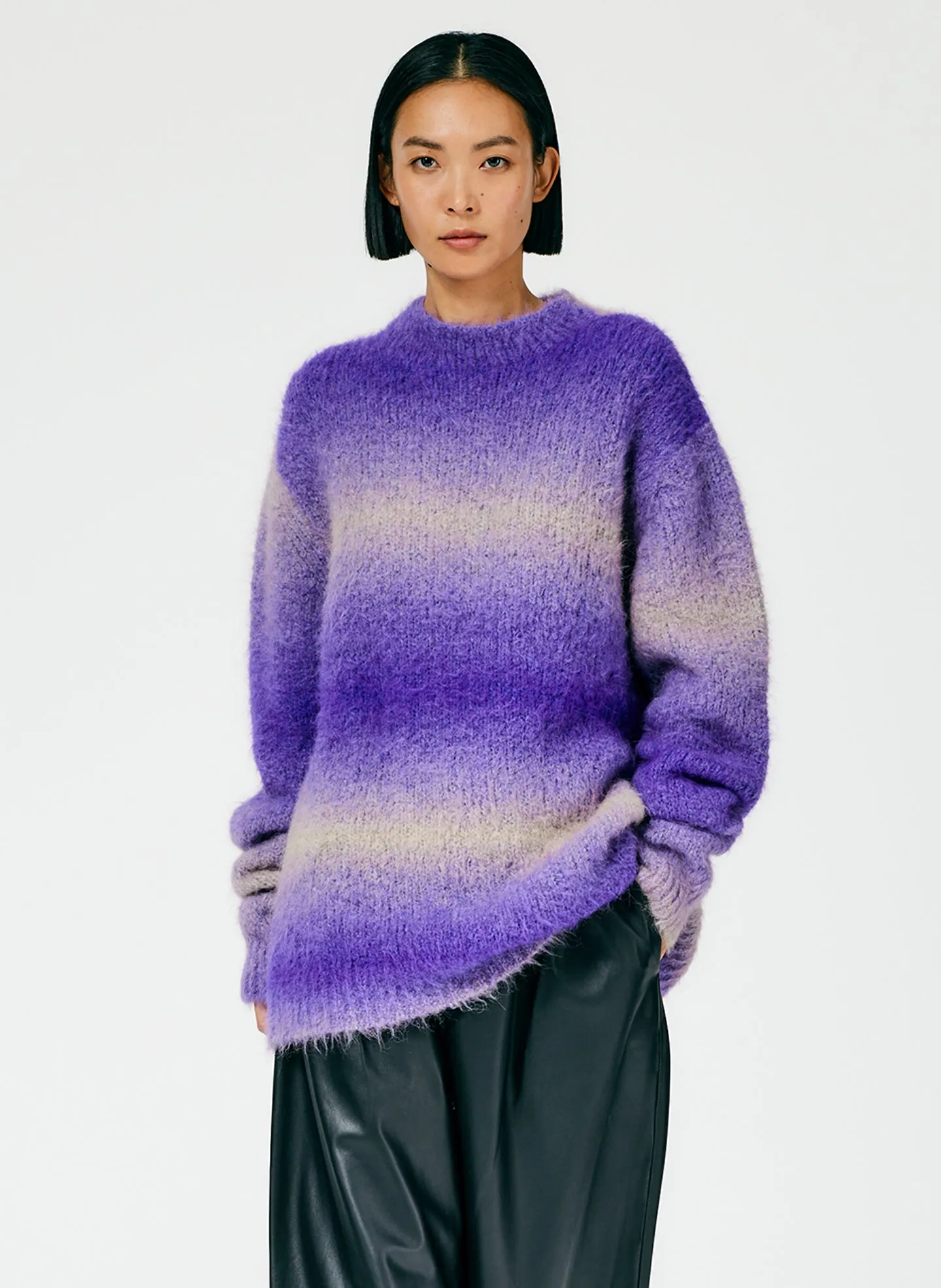 Ombre Superfine Alpaca Funnel Neck Pullover sold by Tibi