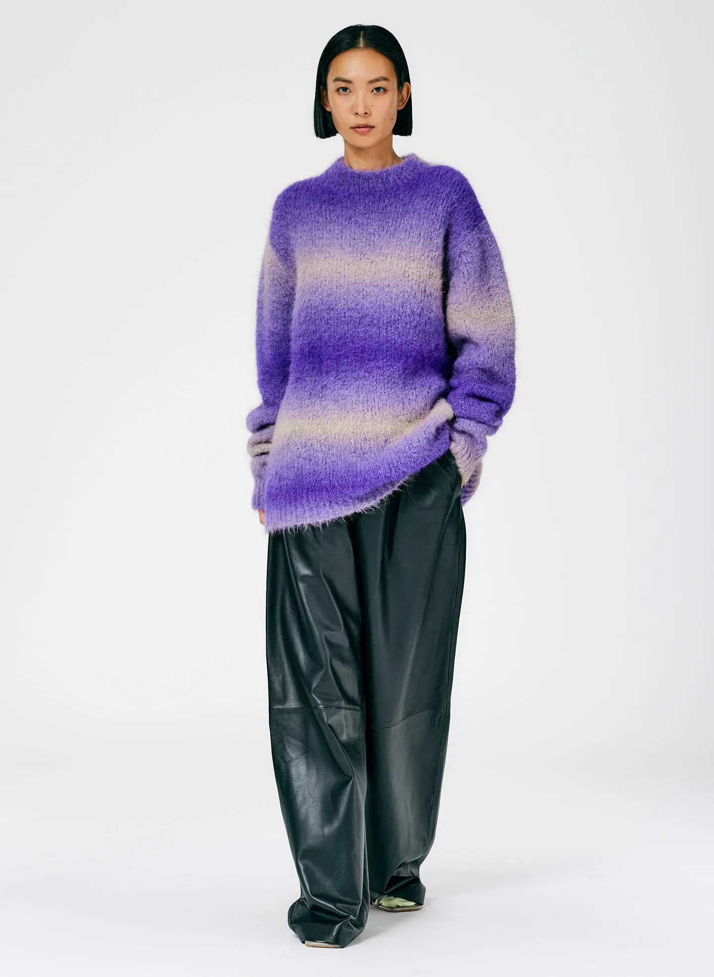 Ombre Superfine Alpaca Funnel Neck Pullover sold by Tibi product image thumbnail 4