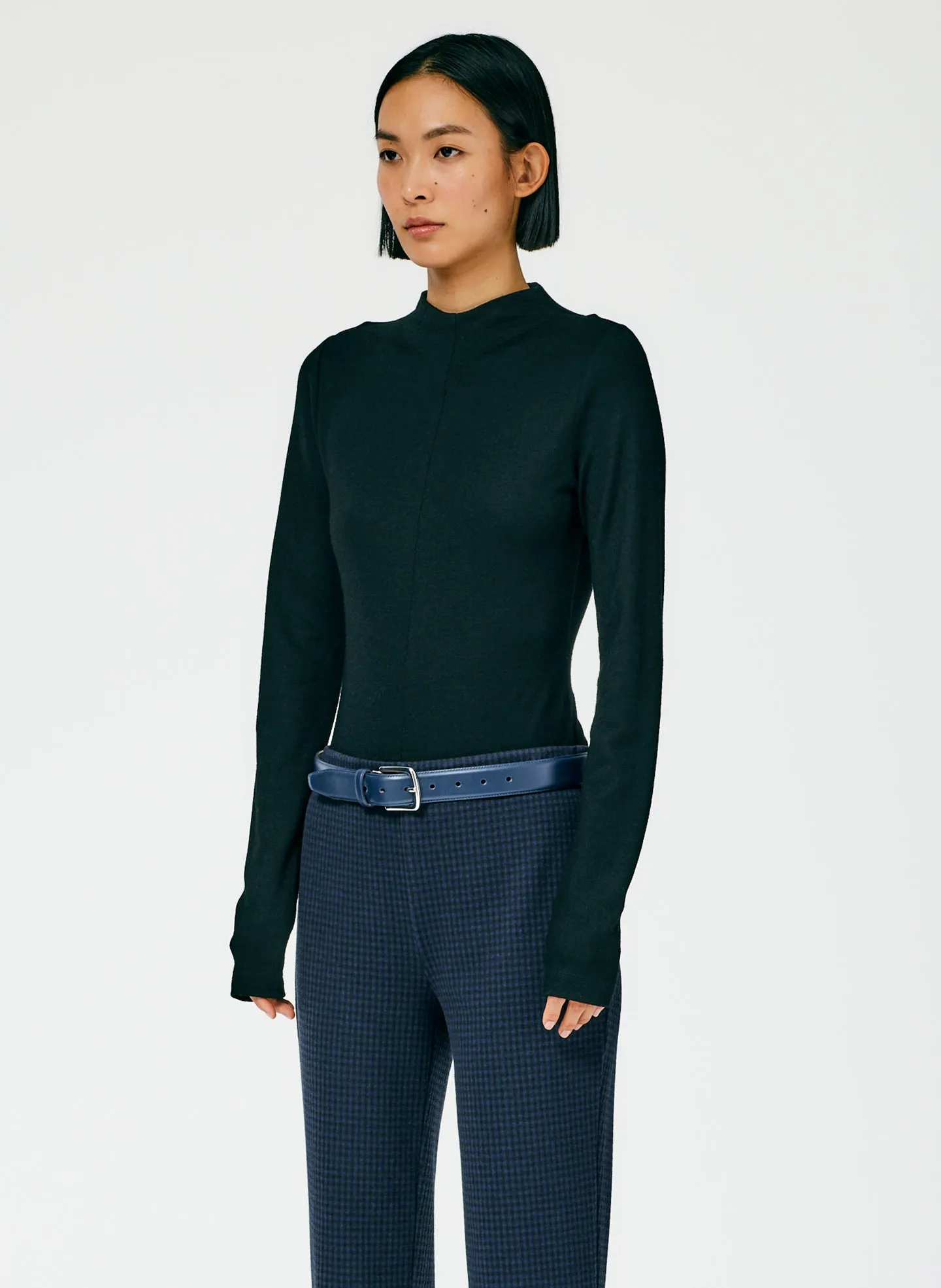 Wool Jersey Funnelneck Bodysuit sold by Tibi product image thumbnail 3